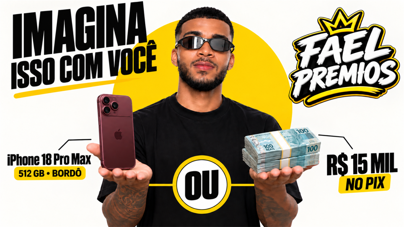 Rapidinha iPhone 18 Pro Max 512GB ou R$15MIL no PIX
